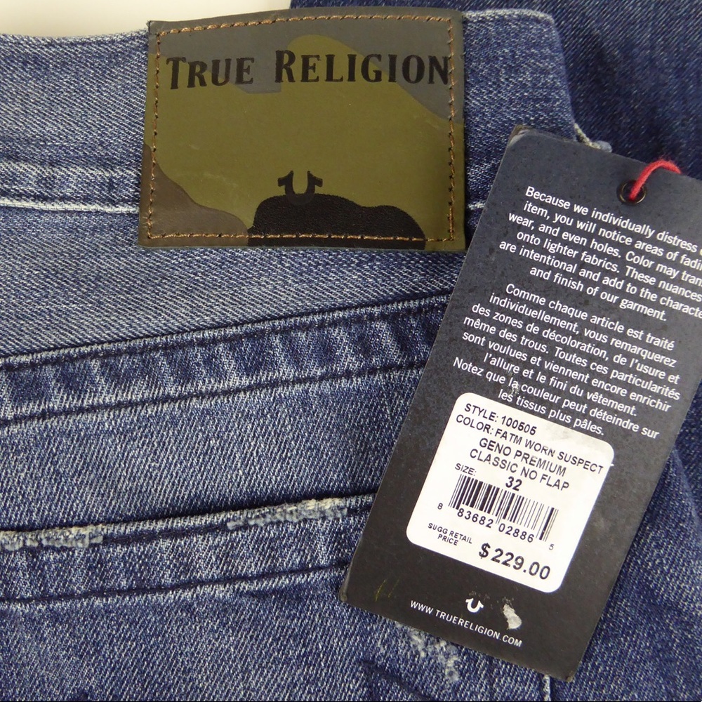 True Religion Geno Relaxed Slim Camo Worn Suspect